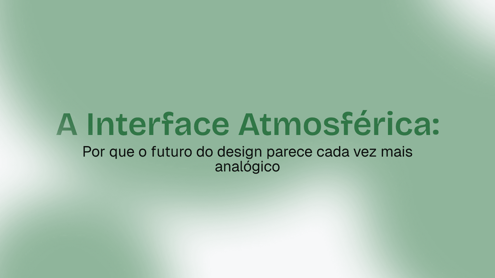 A Interface Atmosférica