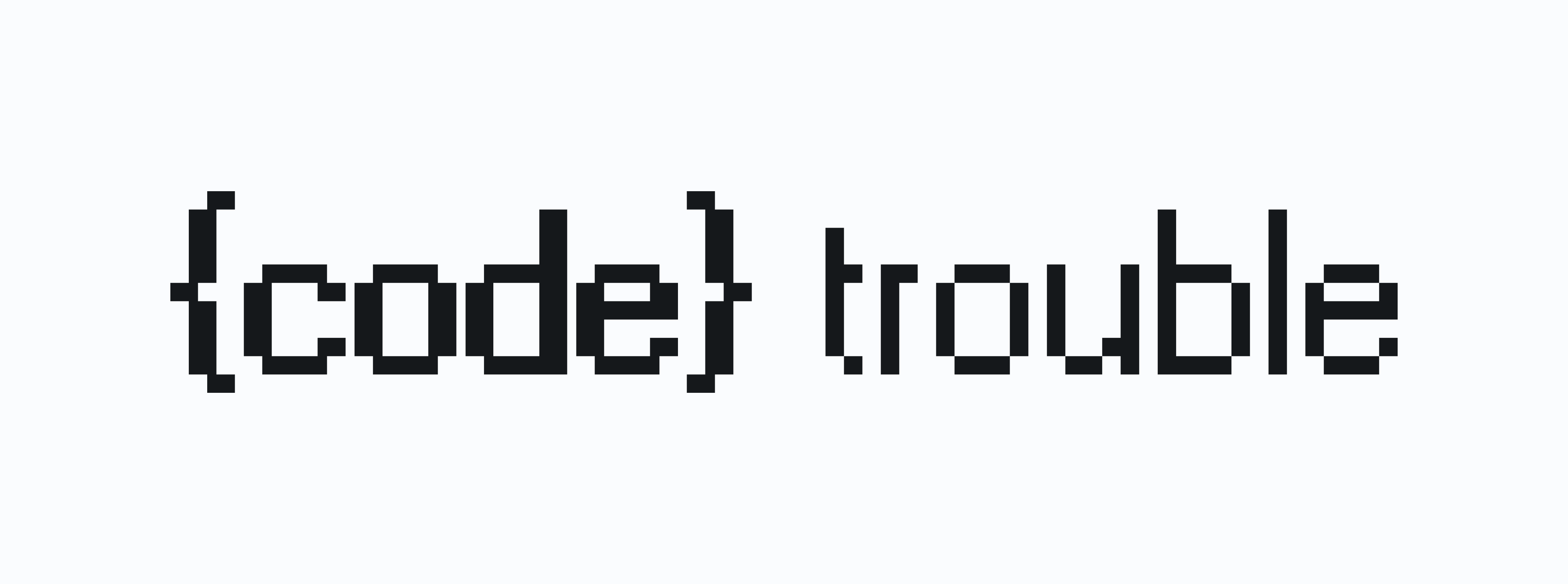 Logo Code Trouble, completo e preto