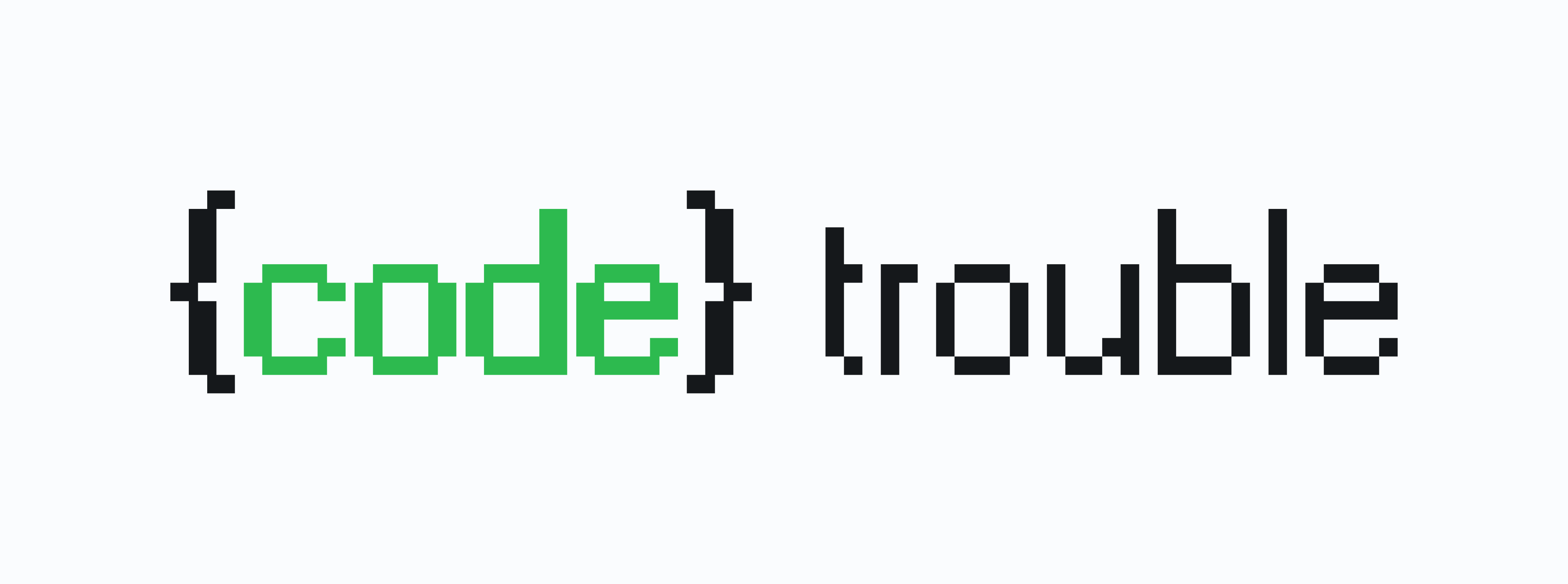Logo Code Trouble, completo e verde